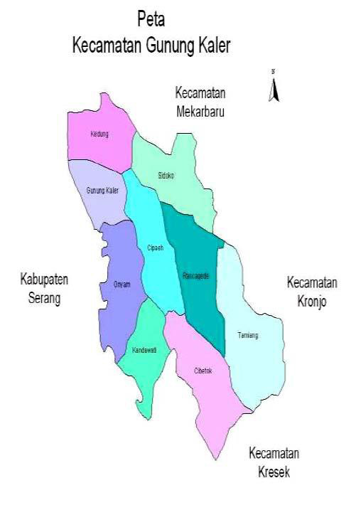 Peta Wilayah Kecamatan Gunung Kaler